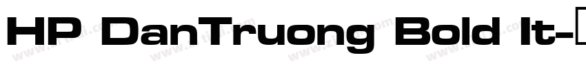 HP DanTruong Bold It字体转换